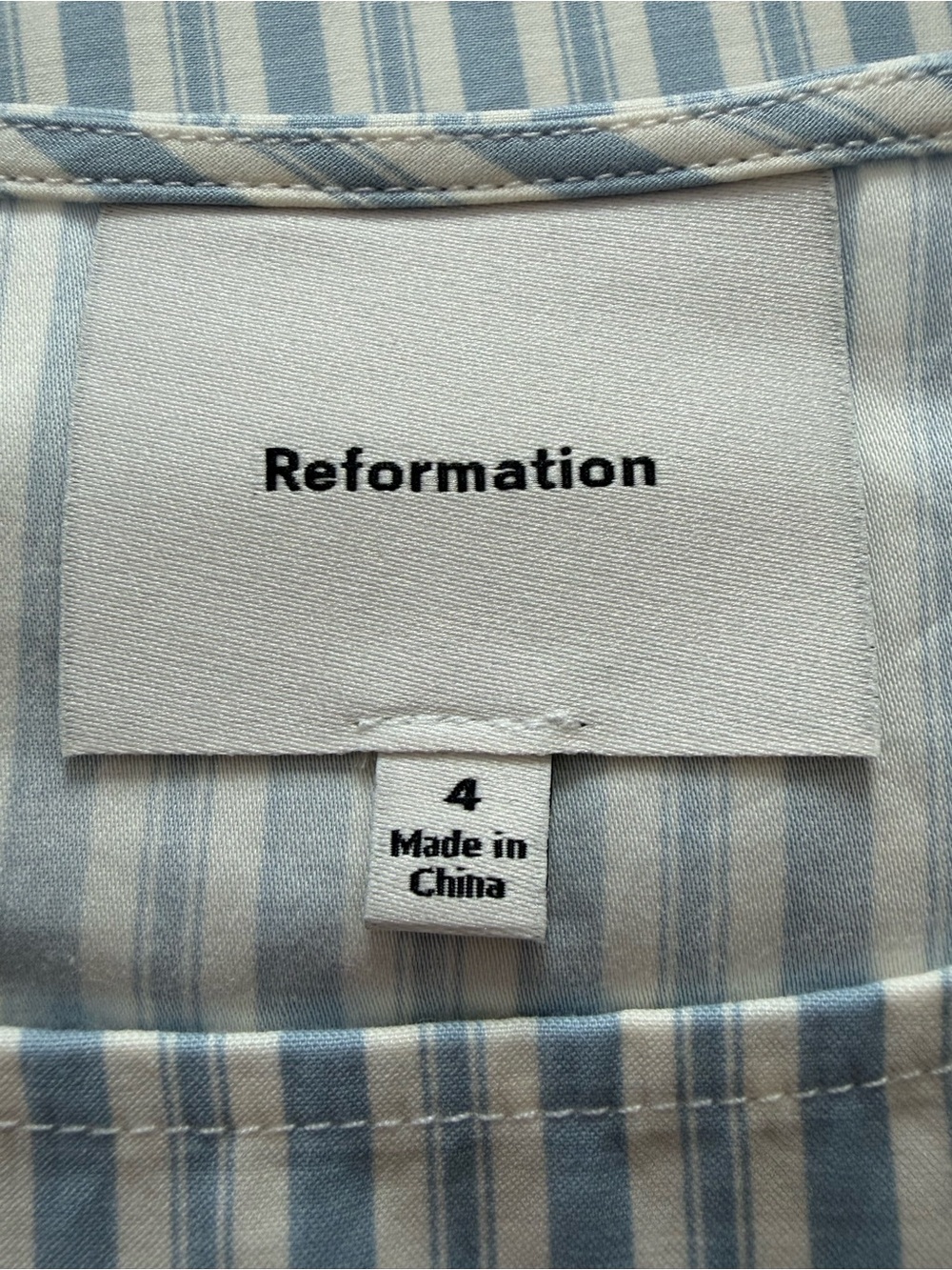 NEW Reformation Jordan Two Piece Skirt Set Cotton Calamari Stripe | US 4 UK 8 - Picture 13 of 14